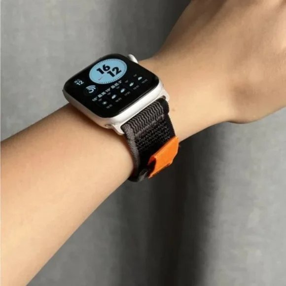 NEW GRAY Velcro Loop Strap for Apple Watch - Picture 5 of 7